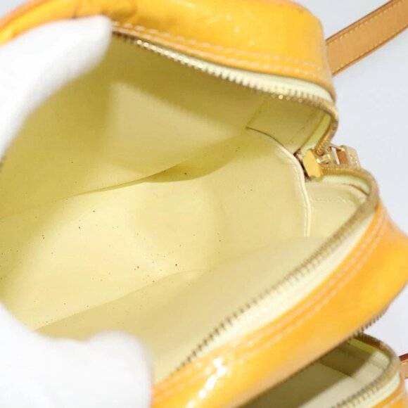 LOUIS VUITTON Monogram Vernis Wooster Bag Lime Yellow M91075 LV Auth BA3504 - Picture 12 of 16